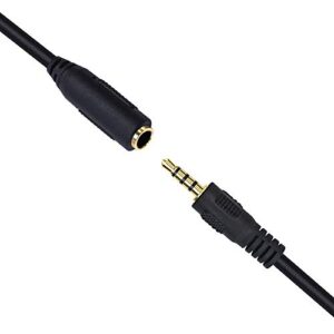 Poyiccot 3.5mm Splitter Mic and Audio Cable, 3.5mm Headphone Splitter 1 to 4 Ways 3.5mm (1/8") TRRS 4Pole Male to 4Female Cable for Earphone & Headset Phone (3.5mm trrs Aux Cable Spiltter )