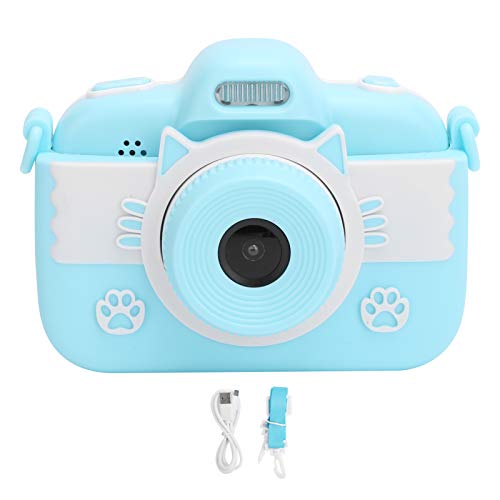 Children Digital Camera, Full HD Digital Camera 2.8in Touch Display Screen Video Camera Toy Gifts for Girls/Boys, 32GB Memory Card (Blue)