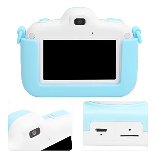 Children Digital Camera, Full HD Digital Camera 2.8in Touch Display Screen Video Camera Toy Gifts for Girls/Boys, 32GB Memory Card (Blue)