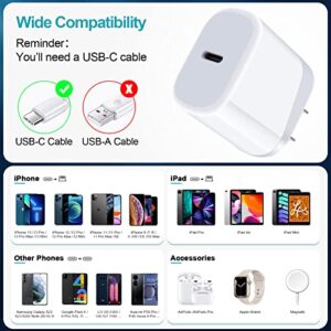 Super Fast Charger Type C Charging Block for Samsung Galaxy A13 5G/A14/A53/A03S/A54/A33/A23/ S23 Ultra/S22/S21/S20/Z Flip 4/Z Fold 4, USB C Wall Charger Box for iPhone 14 13 12 11,iPad,Google Pixel 7