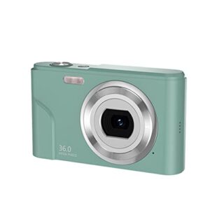 qsyy boys and girls children’s digital camera-36 million pixels, 16x digital zoom, with 32gb sd card, high-definition 1080p rechargeable mini camera, suitable for students, teenagers, children,green