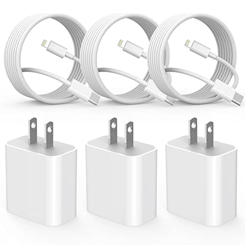 [Apple MFi Certified] Fast Charger iPhone,3Pack iPhone Charger Fast Charging 6Foot Apple Charging USB C Charger Adapter 6FT Type C to Lightning Cable for iPhone 14 Pro Max/14 Plus/13/12 Mini/11/XS/SE