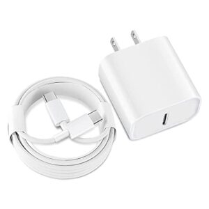 ipad pro charger, apple tablet charger type c usb c fast charger pd wall charger plug block & 6ft usb c to c charging cable compatible with ipad pro 12.9 2021/20/18, ipad pro 11 gen 3/2/1,ipad air 4th