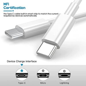 iPad Pro Charger, Apple Tablet Charger Type C USB C Fast Charger PD Wall Charger Plug Block & 6FT USB C to C Charging Cable Compatible with iPad Pro 12.9 2021/20/18, iPad Pro 11 Gen 3/2/1,iPad Air 4th