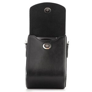 MegaGear MG1504 Canon PowerShot SX740 HS, SX730 HS Leather Camera Case with Strap - Black