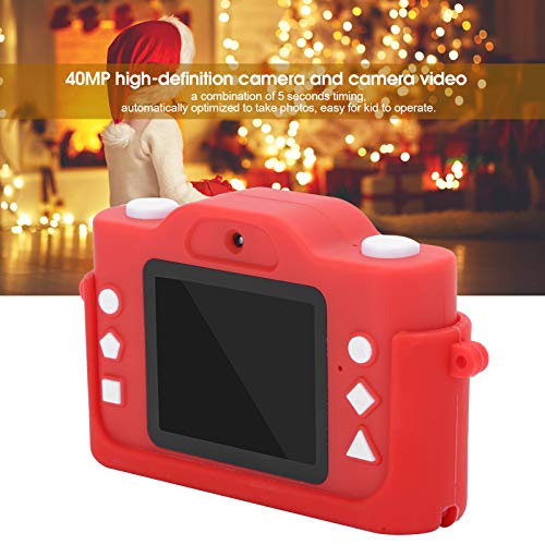 SALUTUY Child Camera, Portable Santa Child Camera Silicone ABS with Built in Mp3 Music Multi Languages for Outdoor for Gifts