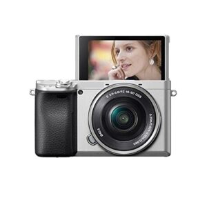 camera camera a6400 e-mount mirrorless camera digital camera with – lens compact camera professional photography digital camera (color : silver)