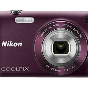 Nikon COOLPIX S4300 16 MP Digital Camera with 6x Zoom NIKKOR Glass Lens and 3-inch Touchscreen LCD (Plum) (Renewed)