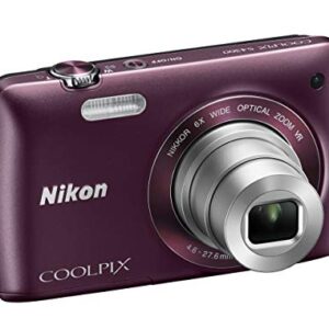 Nikon COOLPIX S4300 16 MP Digital Camera with 6x Zoom NIKKOR Glass Lens and 3-inch Touchscreen LCD (Plum) (Renewed)