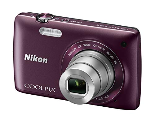 Nikon COOLPIX S4300 16 MP Digital Camera with 6x Zoom NIKKOR Glass Lens and 3-inch Touchscreen LCD (Plum) (Renewed)