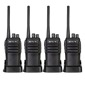 case of 4,retevis rt21 walkie talkies adults rechargeable, two way radios long range,16 channels vox hands free emergency 2-way radio for family and small organization business