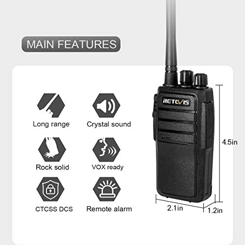 Case of 4,Retevis RT21 Walkie Talkies Adults Rechargeable, Two Way Radios Long Range,16 Channels VOX Hands Free Emergency 2-Way Radio for Family and Small Organization Business