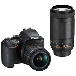 Nikon D3500 24.2MP DX-Format DSLR Digital Camera Double Zoom Lens Kit with 18-55mm f/3.5-5.6 and 70-300mm f/4.5-6.3 Lenses - (Japan Import)