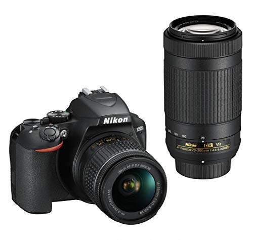 Nikon D3500 24.2MP DX-Format DSLR Digital Camera Double Zoom Lens Kit with 18-55mm f/3.5-5.6 and 70-300mm f/4.5-6.3 Lenses - (Japan Import)