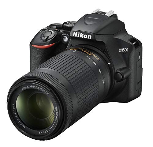 Nikon D3500 24.2MP DX-Format DSLR Digital Camera Double Zoom Lens Kit with 18-55mm f/3.5-5.6 and 70-300mm f/4.5-6.3 Lenses - (Japan Import)