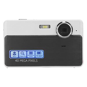pusokei digital camera for kids, small digital camera with 16x hd digital zoom 32gb, 2.4 inch ips screen mini video usb rechargeable camera(black)