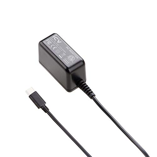 icv 5V 2A USB C Wall Charger with US Adapter for Samsung Galaxy S8, S8 Plus, Note 8, LG G5, G6, HTC 10, Nexus 6P, 5X and Other Type-C 5V Supported Device (Black)