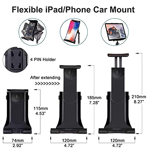 Lopnord Cup Holder Tablet Mount for Z Fold 4, Car Cup Mount Phone Holder Compatible with Samsung Galaxy Z Fold 3/Z Flip 3/S23 Ultra/S22/S22 Ultra/S21/iPhone 14 13 Pro Max Plus/iPad Mini 6 8.3 inch