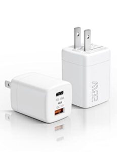 usb c wall charger fast charging, 2-pack ti-too 20w dual port power adapter, quick charge 3.0 usb type c power delivery charger block plug compatible with iphone 14 pro max/14 plus/13 pro/13/12