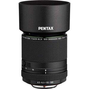 Pentax KP DSLR Camera (Silver) with a Pentax HD PENTAX-DA 55-300mm f/4.5-6.3 ED PLM WR RE Lens - 21277