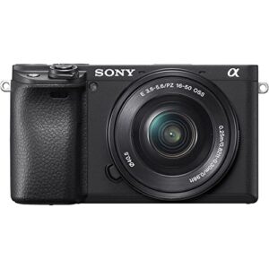 Sony Alpha a6400 Mirrorless Digital Camera with 16-50mm Lens + 64GB SD Card, Tripod, Case, and More (Renewed)