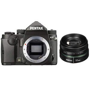 pentax kp dslr camera (kp black, w/pentax 50mm lens)