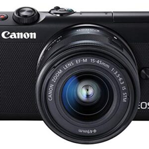 Canon EOS M100 Mirrorless Camera w/ 15-45mm Lens - Wi-Fi, Bluetooth, and NFC Enabled (Black) (International Model)