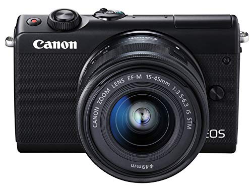 Canon EOS M100 Mirrorless Camera w/ 15-45mm Lens - Wi-Fi, Bluetooth, and NFC Enabled (Black) (International Model)