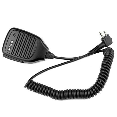 Retevis Two Way Radio Speaker Mic,2 Pin Shoulder Speaker Microphone Compatible with Motorola CP200 CP250 GP88S SP50 CT450LS PRO3150 PR400 RDU4100 RDU4160D RMU2040 Walkie Talkies (1 Pack)