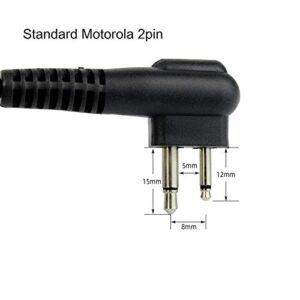 Retevis Two Way Radio Speaker Mic,2 Pin Shoulder Speaker Microphone Compatible with Motorola CP200 CP250 GP88S SP50 CT450LS PRO3150 PR400 RDU4100 RDU4160D RMU2040 Walkie Talkies (1 Pack)