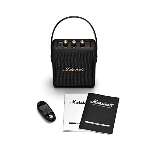 Marshall Stockwell II Portable Bluetooth Speaker - Black and Brass