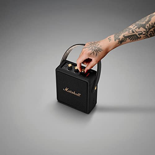 Marshall Stockwell II Portable Bluetooth Speaker - Black and Brass