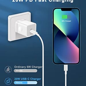 [Apple MFi Certified] iPhone 13 12 Fast Charger, TIKALONG 38W USB C Car Charger + 2 X 3FT Lightning Cable + 20W PD USB C Wall Charger Block Fast Charging for iPhone 13/12 Pro Max/11/XS/X/XR/8, iPad