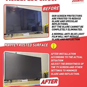 ZUONYUT Anti Glare Film for TV 65 Inch, 65 inch Anti Glare TV Screen Protector, 65 Inch Anti Blue Light Filter,LCD TV Glare Shield, Reduce Reflection and Glare, Matte Surface Anti Scratch and UV