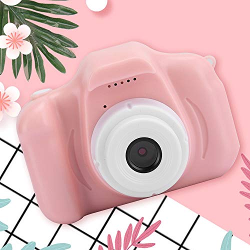 Evonecy Mini Camera, Simple Operation One-Click Focusing Cute Digital Photography Camera Video Intelligence for Taking Photos(Pink-Pure Edition)