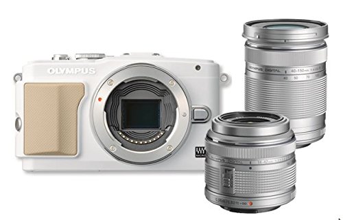 Olympus E-PL5 Interchangeable Lens Digital Camera Double Zoom Kit (White) E-PL5 DZKIT - International Version (No Warranty)