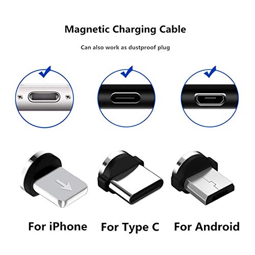 Statik Magnetic Tips - 3 Tip Connectors That Magnetically Straps Into The Charging Cable - Compatible with All Devices - Universal and Easy to Use (Pack of 3)