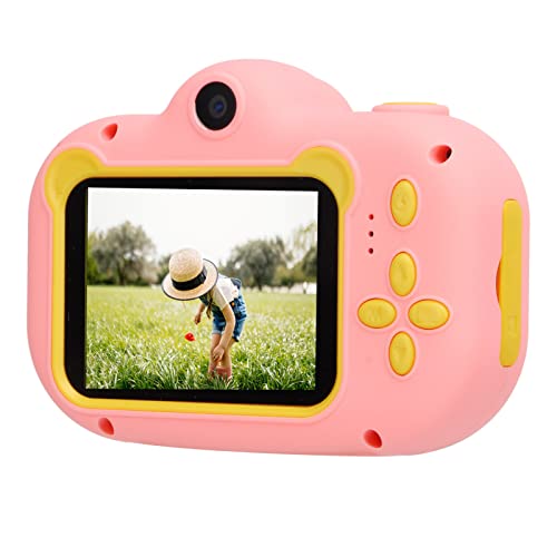 TYTOGE Kids Camera, 12MP Dual Front Rear Lens 1080P Children Digital Video Camera for Girl Boy(Pink)