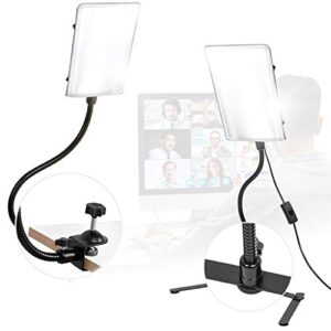 limostudio [2 pack] led light panel with gooseneck extension adapter, mini table top light stand, and mounting clamp, photo video lighting kit, photo studio, agg2205