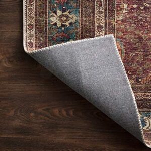 Loloi II Layla Collection LAY-01 Brick/Blue, Traditional 2'-3" x 3'-9" Accent Rug