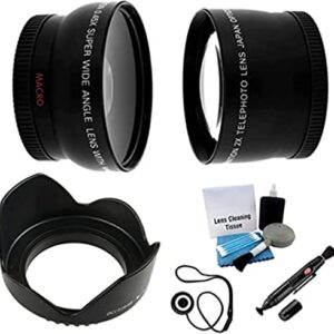 UltraPro 40.5mm Essential Lens Kit, Includes 2X Telephoto Lens, 0.45x HD Wide Angle Lens w/Macro, and Flower Tulip Lens Hood for Select Nikon Lenses. UltraPro Deluxe Accessory Set Included