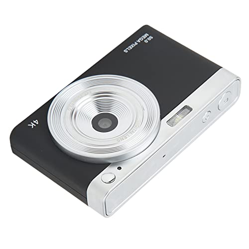 Mini Digital Camera, 14in Screw Interface 2.88in IPS HD Screen LED Fill Light 16X Zoom Digital Camera 50MP Pixels for Shooting (Black)