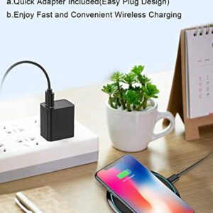 NANAMI Fast Wireless Charger, 7.5W Qi Certified Charging Pad with QC3.0 Adapter USB Charger for iPhone 14/13/13/12/11/XS Max/XR/X/8 Plus/Airpods 2,10W Compatible Samsung S23 S22 S21 S20 S10 S9/Note 20