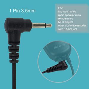 Retevis 3.5mm Acoustic Tube Receive Listen Only Earpiece 1 Pin, Compatible with 2 Way Radio Transceiver and Speaker Mic with 3.5mm Jack, Surveillance Earpiece with Coil Tube Clip for Police(1 Pack)