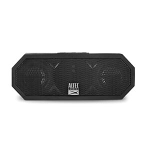 altec lansing jacket h2o 2 – waterproof bluetooth speaker with 3.5mm aux port, ip67 certified & floats in water, compact & portable speaker for travel & outdoor use, 8 hour playtime, black