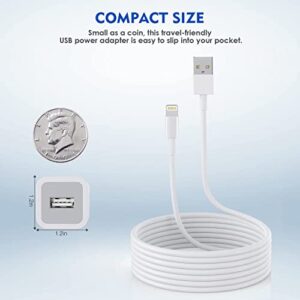 Apple Charger, 【Apple MFi Certified】 2Pack 10FT Long Lightning Cable iPhone Charging Cords & Fast Quick USB Wall Charger Travel Plug Adapter Compatible with iPhone 14/13/12/11/11 Pro/XS/XR/X/8/7/6/SE