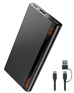 slim portable charger 30w, imuto pps samsung super fast charging 30w for galaxy s22 s21 s20, portable charger flip, note 9 10 20, a23 53 5g, portable charger pixel 6 7, 30w power bank for samung pixel