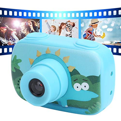 FEIP Kids Cameras, 2 Inch IPS Screen Lightweight Video Camera Toys, 600Mah Rechargeable Battery Timing Function for Children Thanksgiving(Blue)