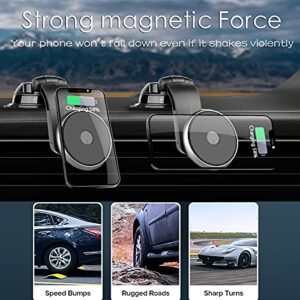 Lopnord Magnetic Car Mount Charger Compatible with MagSafe iPhone 14 13 12 Pro Max Mini, Car Wireless Charger Windshield Mount with Air Vent Clip, Dashboard Car Holder for Mag-Safe Case Accessories