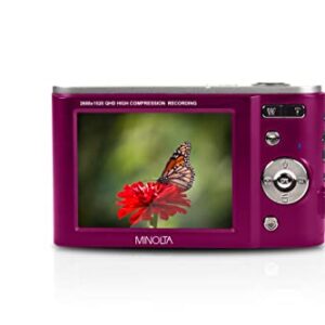 Minolta MND20 44 MP / 2.7K Ultra HD Digital Camera (Magenta)